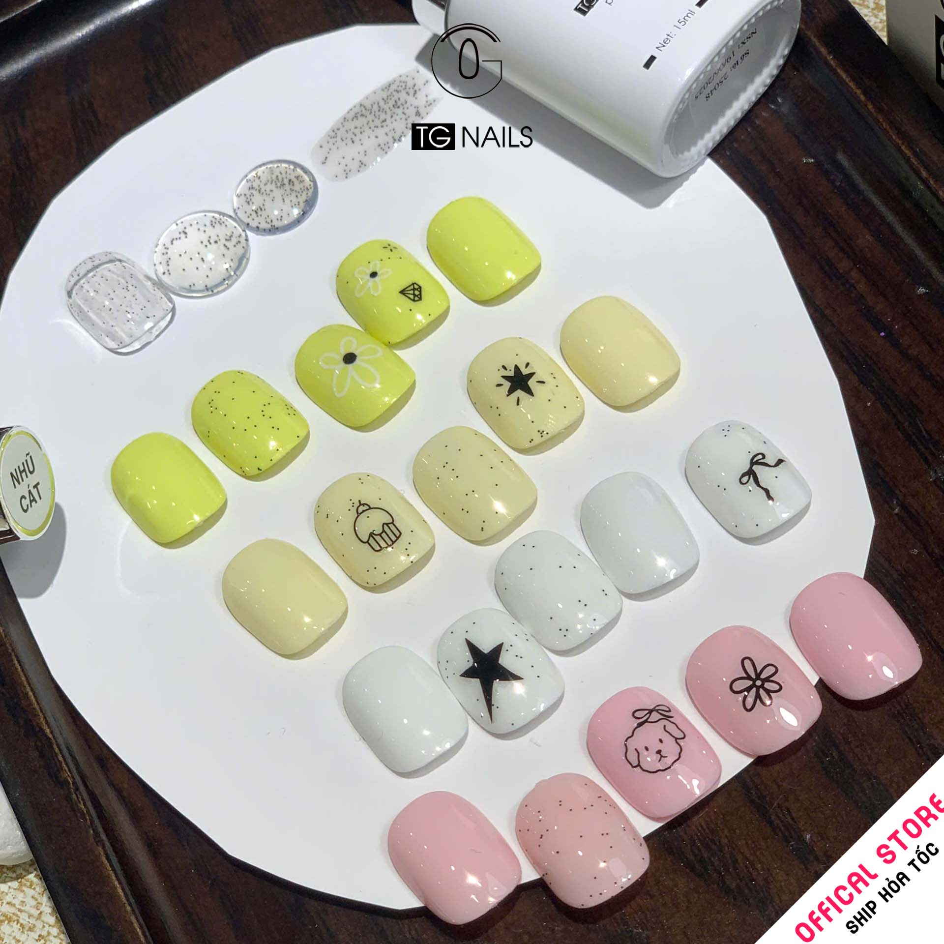 Sơn móng TG Nails gel. Khối lượng tịnh: 10g/ lọ. Nhãn hàng TG nail gel - Nhũ Cát_thumbnail_1