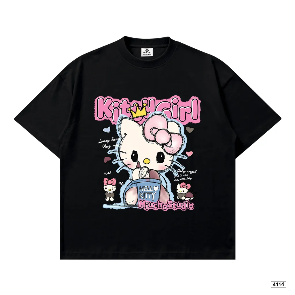 Áo thun nữ form boxy Kittie Girl Miucho 4114_thumbnail_0