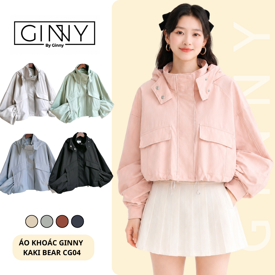 Áo khoác kaki Bear CG-04 - Croptop