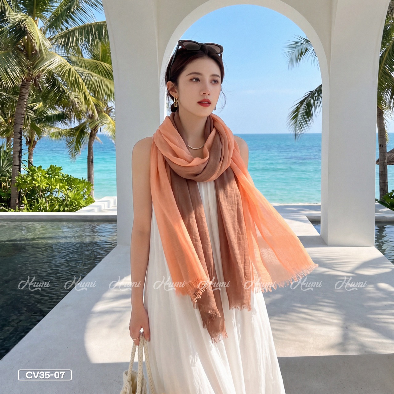 KHĂN COTTON PHA MÀU CHO NỮ (CV35-07)_thumbnail_8