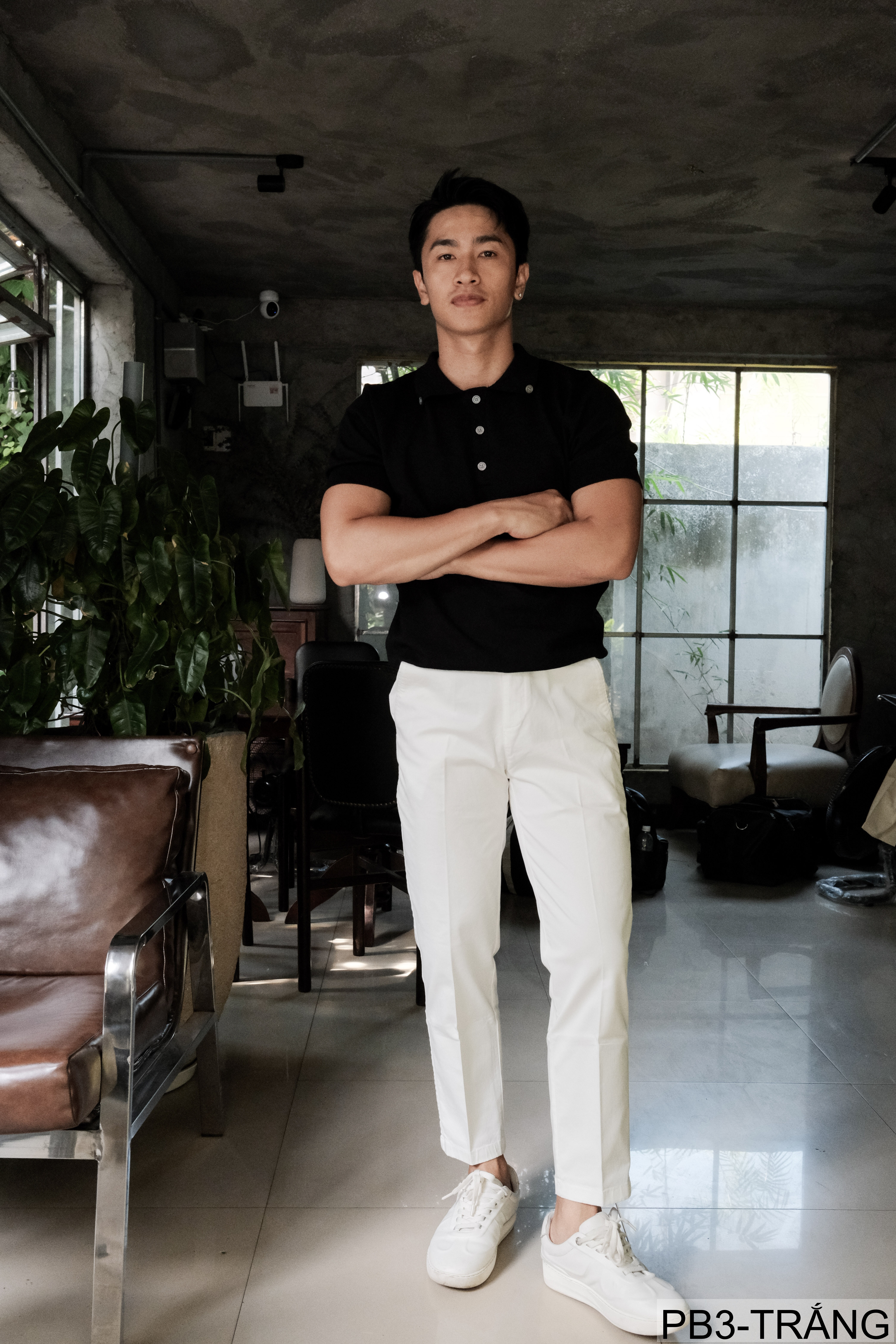 PB3 - Quần ống đứng nam màu trơn, chất cotton co giãn nhẹ, dáng regular fit, phong cách streetwear_thumbnail_5