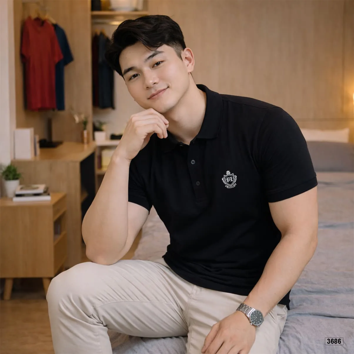 Áo polo form vừa phong cách tối giản dễ phối Polux 3686_thumbnail_6