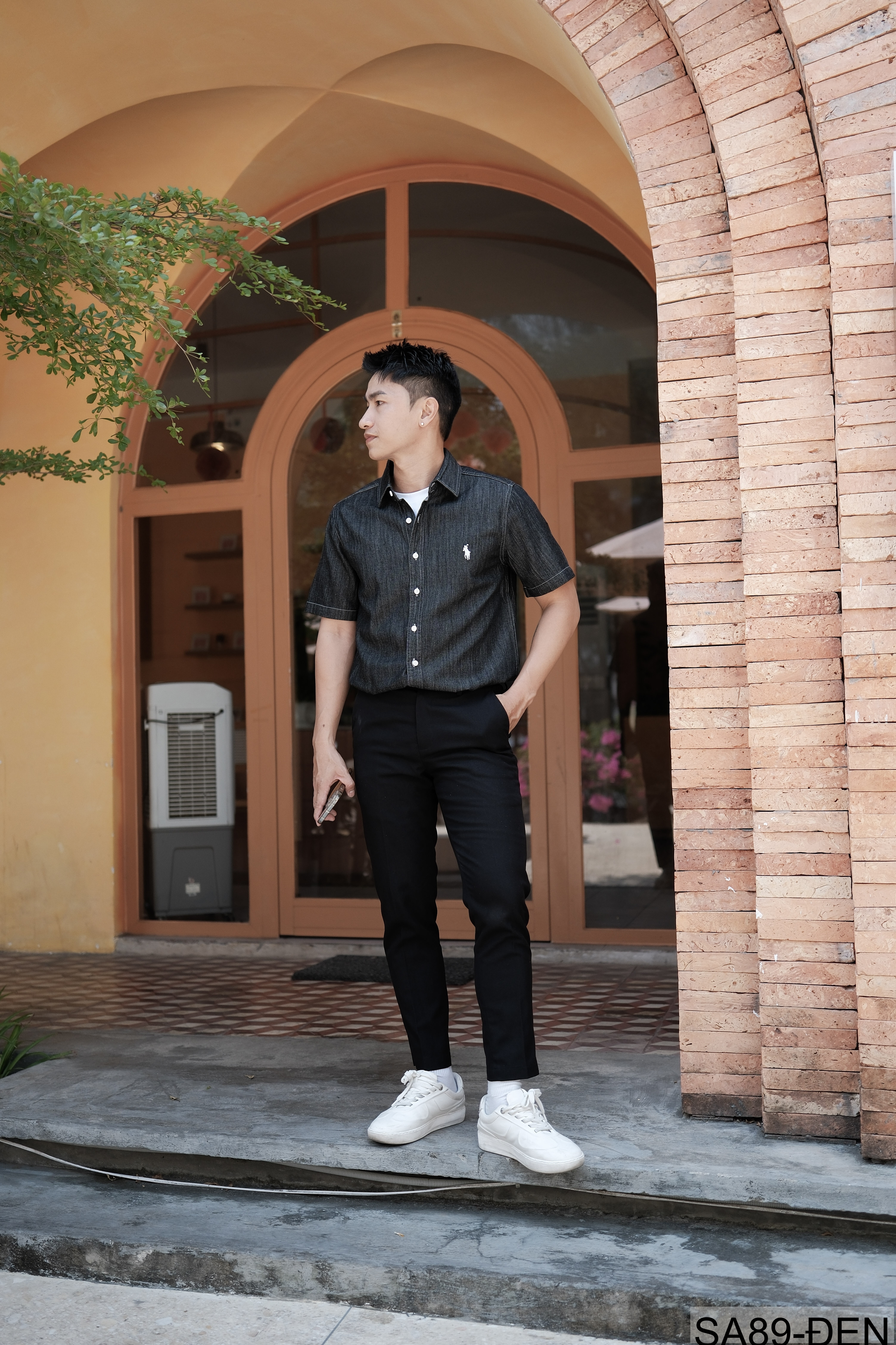 SA89 - Áo sơ mi denim nam tay ngắn phong cách Nhật Bản, chất cotton mềm mại, form rộng thoải mái_thumbnail_22