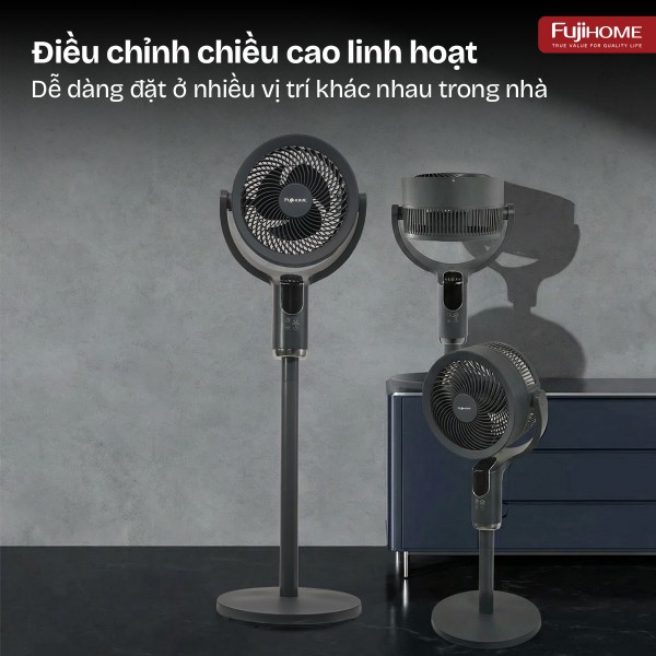 Quạt tuần hoàn không khí thông minh, ra lệnh giọng nói Fujihome CFR04-VOICE (Màu ghi - màu trắng)_thumbnail_5