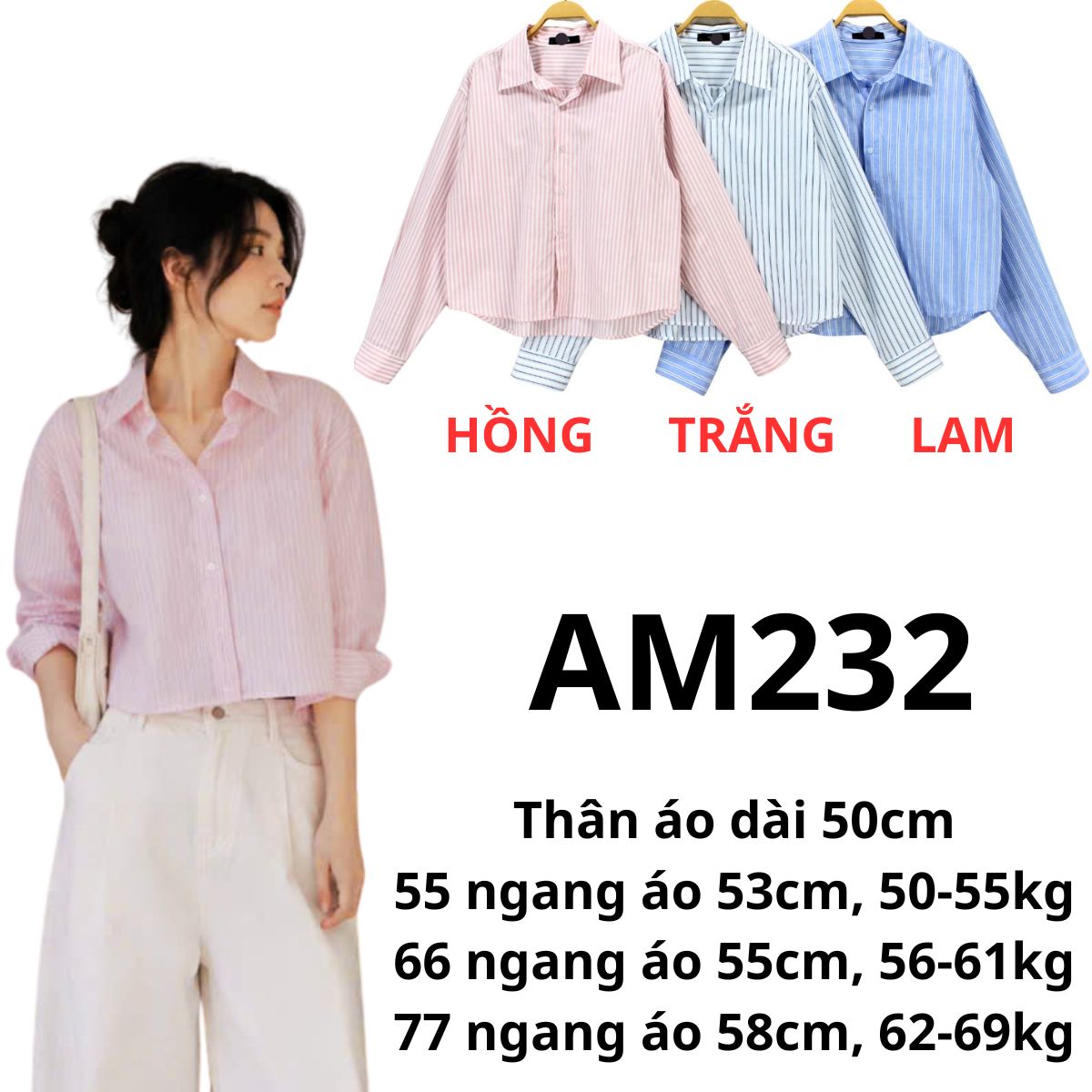AM232- Áo sơ mi crop ATg