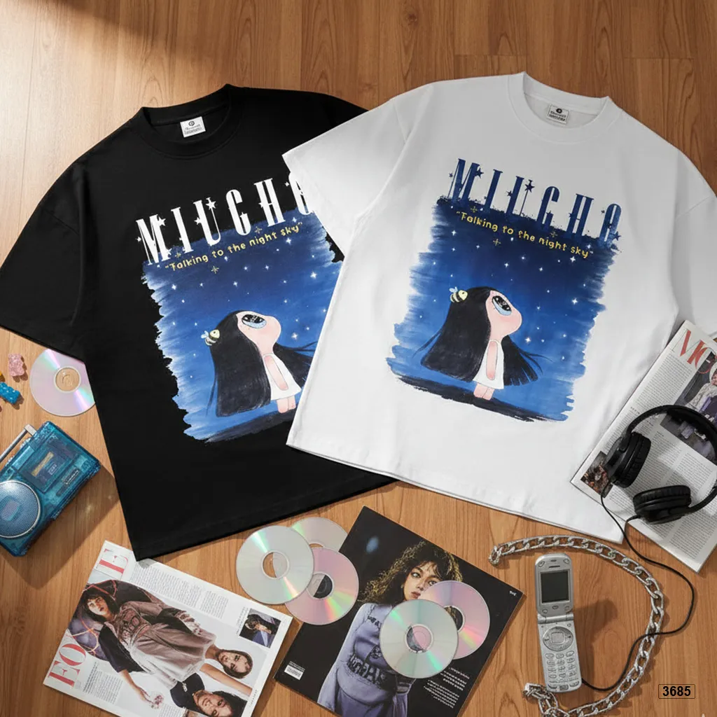 Áo thun nữ form boxy Night Sky Miucho 3685_thumbnail_7