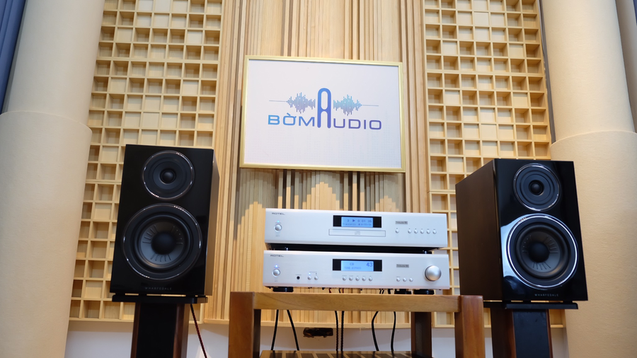 Hình ảnh chụp thực tế Combo Đầu CD Rotel CD11 Tribute + Amply Rotel A11 Tribute + Loa Wharfedale Diamon 12.2