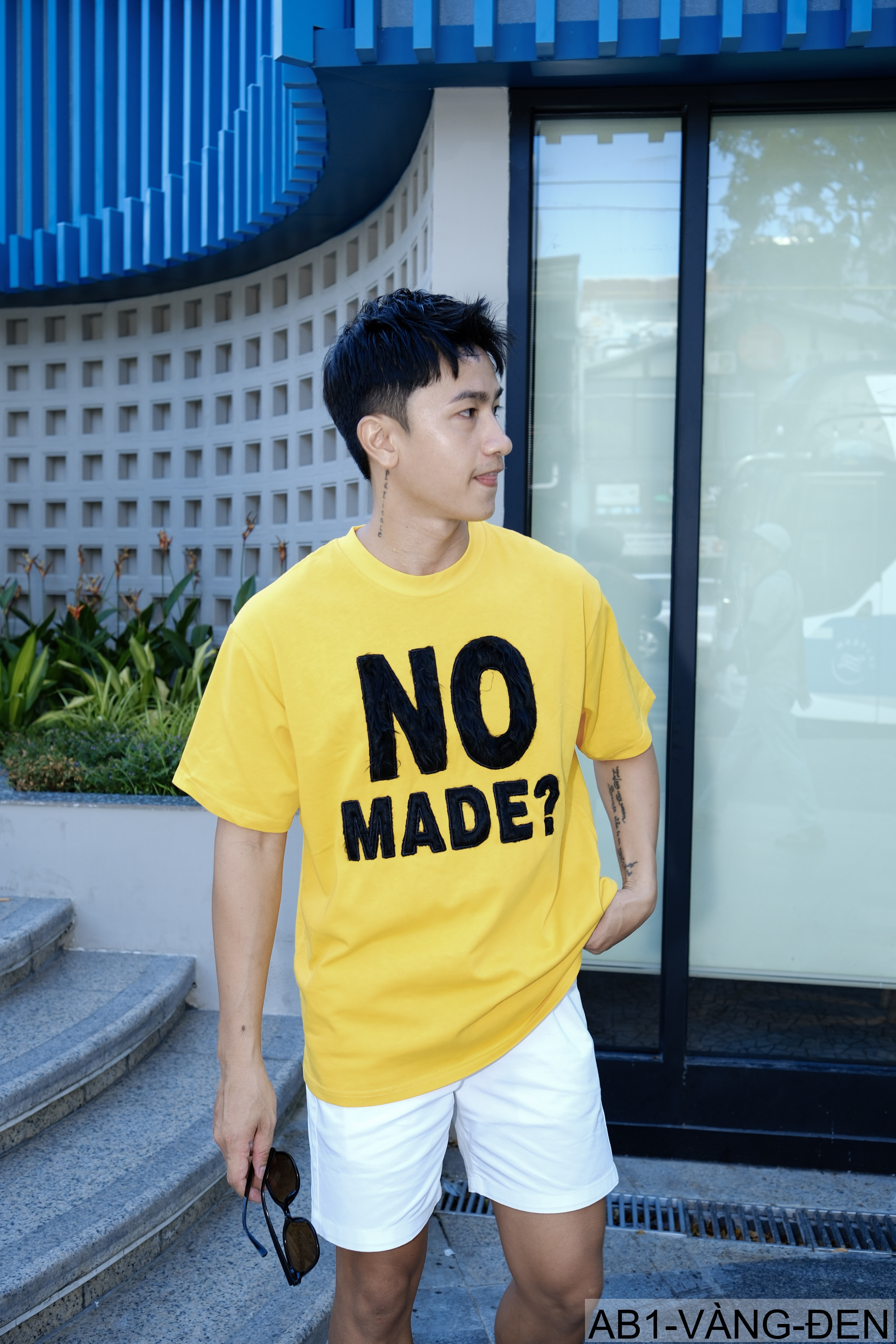 AB1 - Áo phông nam nữ unisex cổ tròn tay ngắn họa tiết NO MADE? phong cách streetwear mùa hè_thumbnail_27