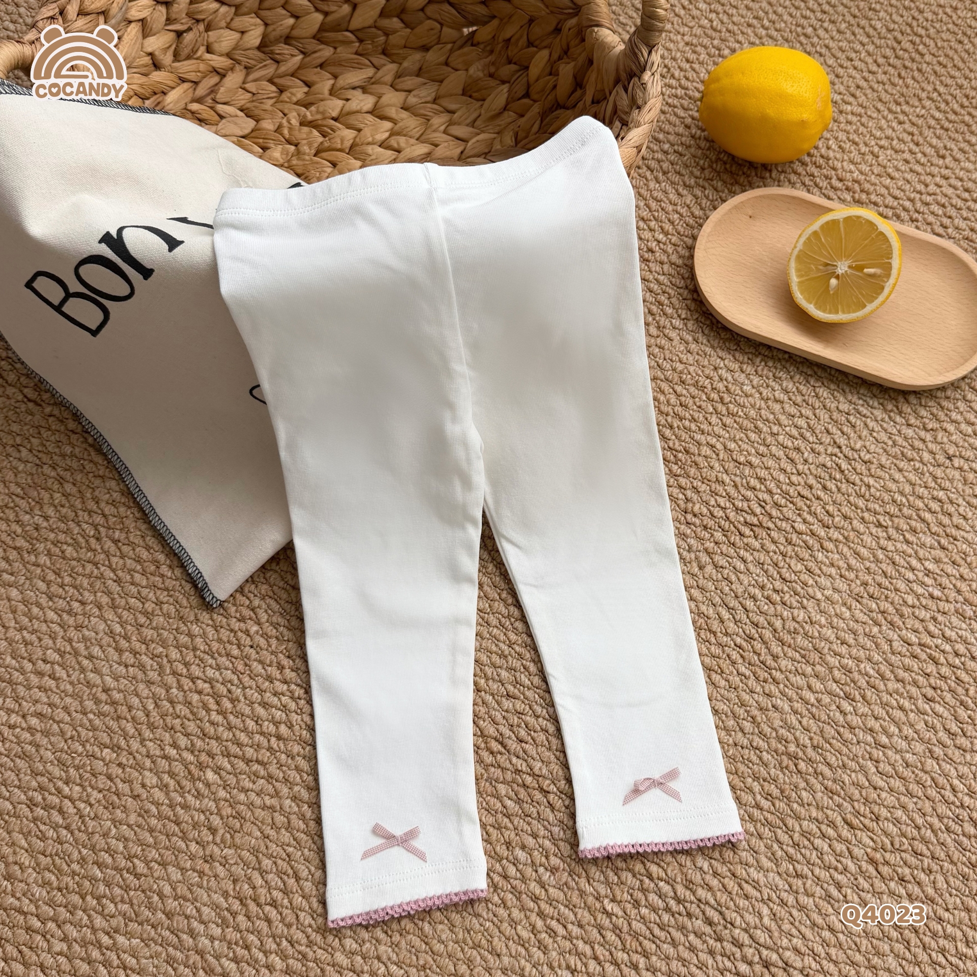 Quần dài legging TRẮNG chỉ sóng nơ_thumbnail_0