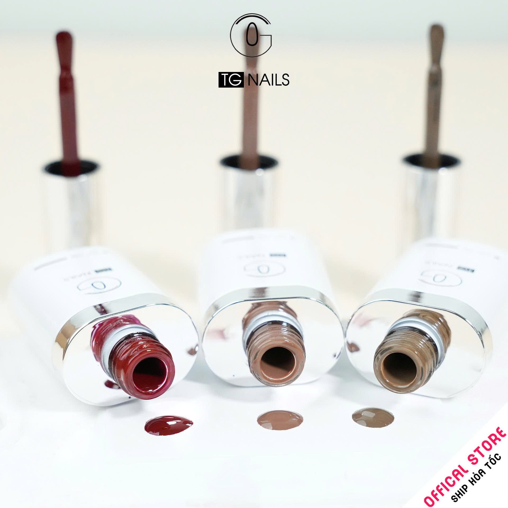 Sơn móng TG Nails gel. Khối lượng tịnh: 10g/ lọ. Nhãn hàng TG nail gel - Combo 12 màu Nâu CAFE_thumbnail_2
