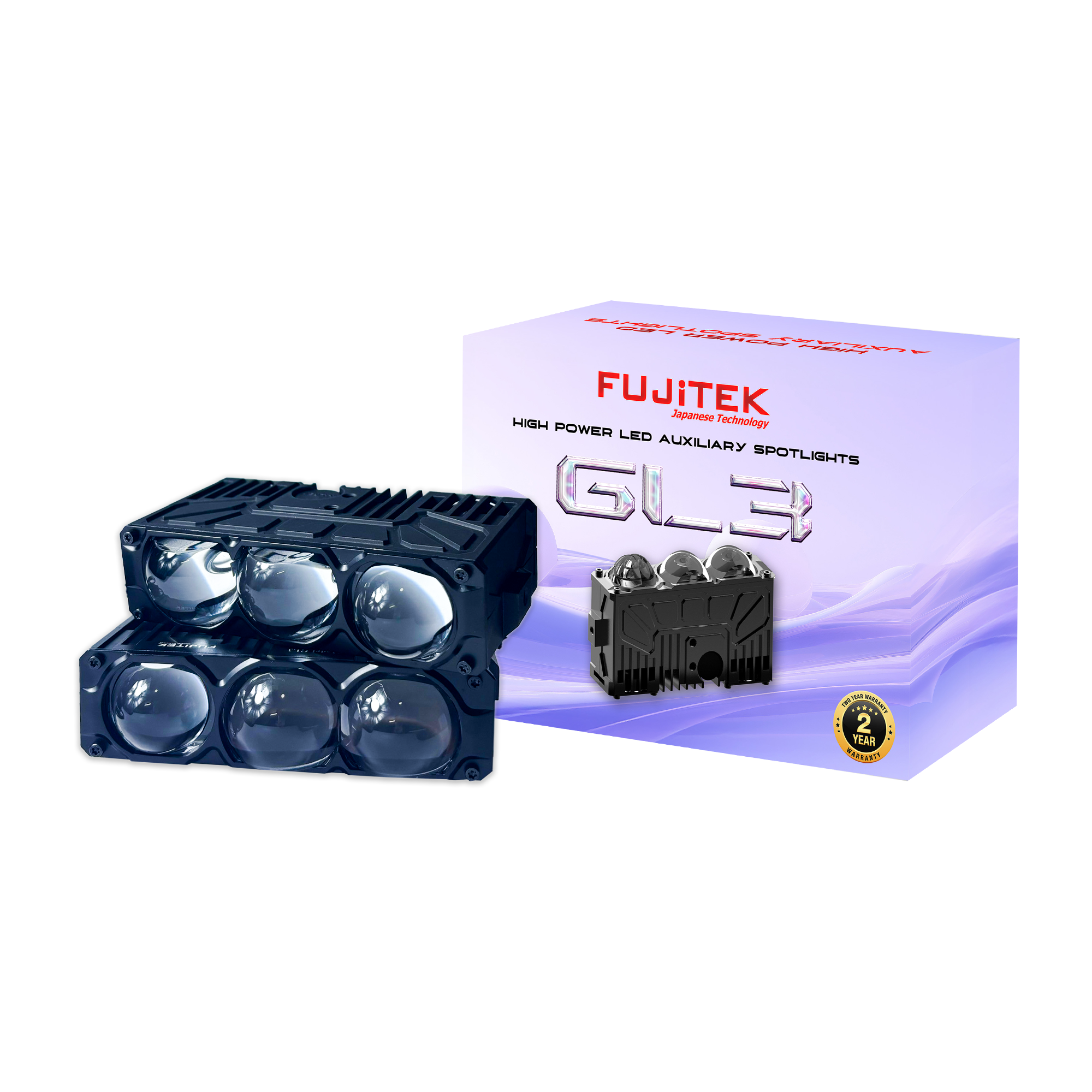 Đèn trợ sáng Fujitek GL3 nhiệt màu 5000K pha 3000K sáng rõ