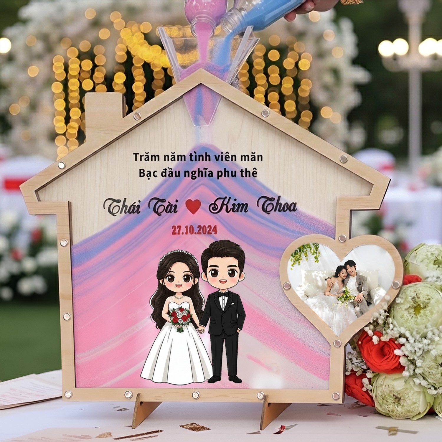 Tranh Rót Cát Đám Cưới – Nghi Thức Cưới Ý Nghĩa, Thiết Kế Theo Yêu Cầu (Tặng Kèm Cát) - Size tính theo chiều ngang_thumbnail_15
