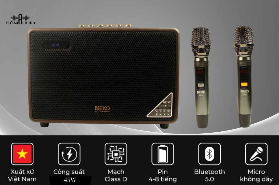 Đánh giá chất lượng loa karaoke xách tay Neko NK02