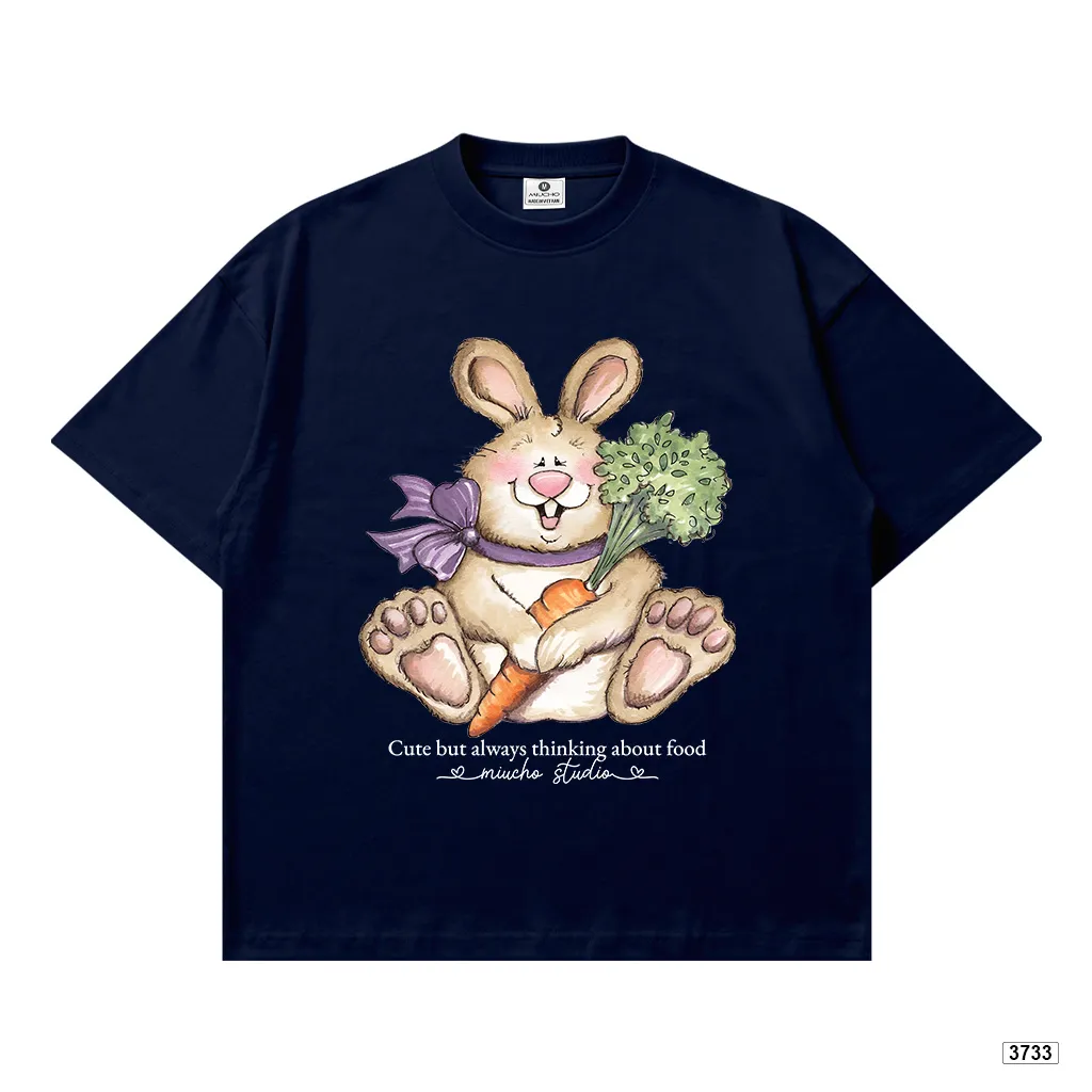 Áo thun nữ form boxy chất thoáng mát mùa hè hoạt hình thỏ Miucho 3733_thumbnail_14