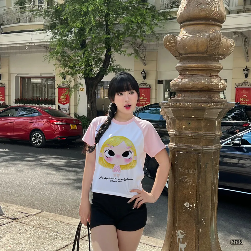 Áo thun nữ babytee raglan mix màu cute phong cách ulzzang dễ thương Miucho 3796_thumbnail_3
