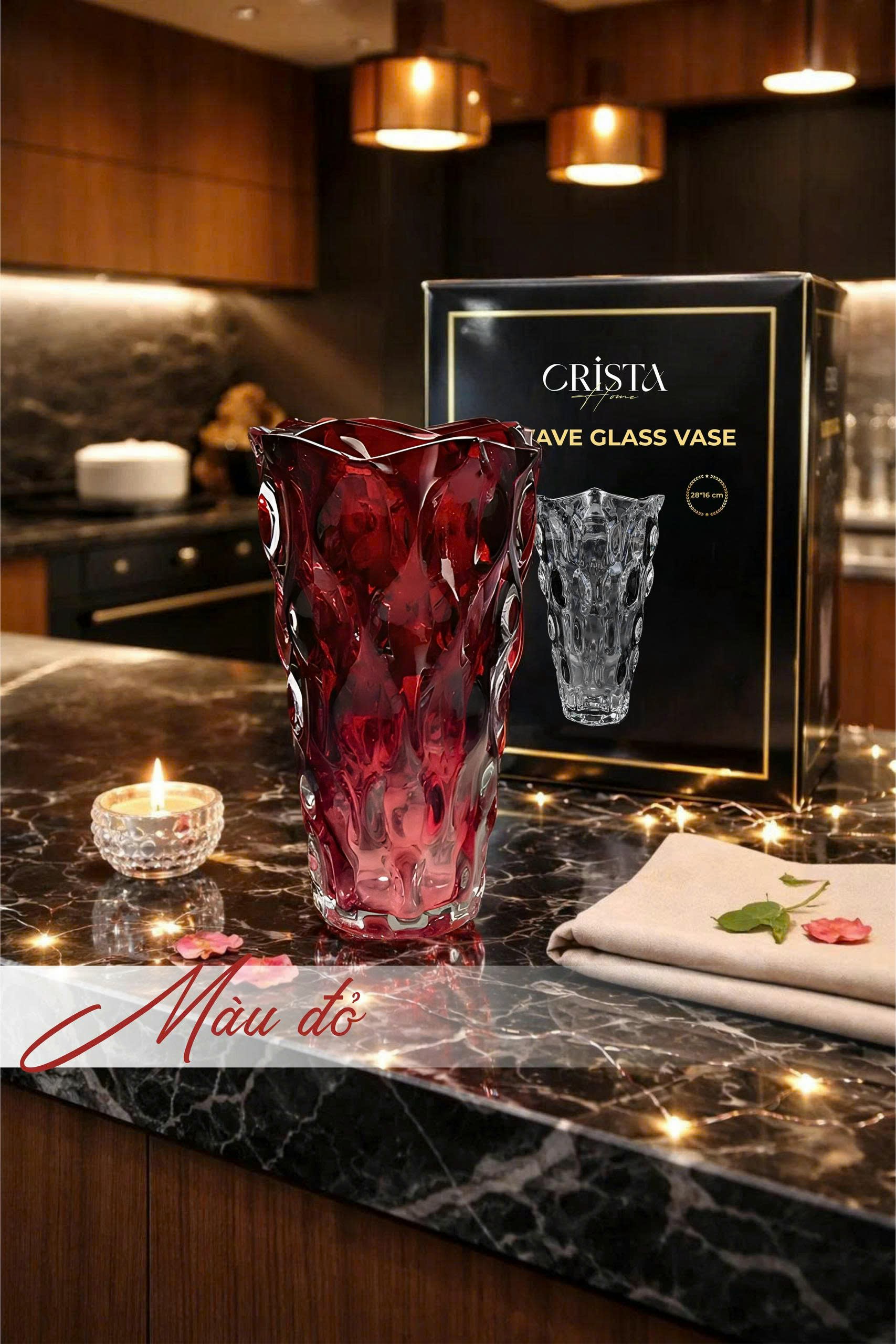 Bình hoa cánh sóng màu OMBRE 28 x 16 cm CRISTA HOME, 60230_thumbnail_2