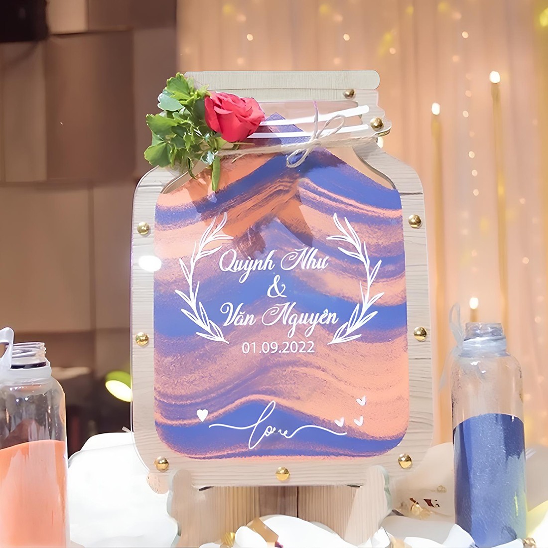 Tranh Rót Cát Đám Cưới – Nghi Thức Cưới Ý Nghĩa, Thiết Kế Theo Yêu Cầu (Tặng Kèm Cát) - Size tính theo chiều ngang_thumbnail_8