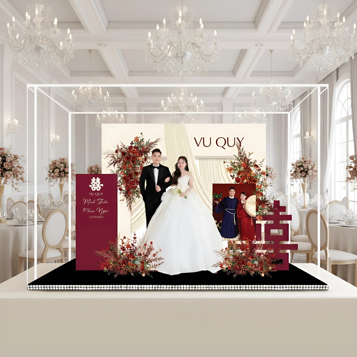 Standee Đám Cưới – Mô Hình Mica 3D Trang Trí, In Ảnh Theo Yêu Cầu, Quà Cưới Decor (Tặng Hộp+ Túi) - Size tính theo chiều ngang_thumbnail_22