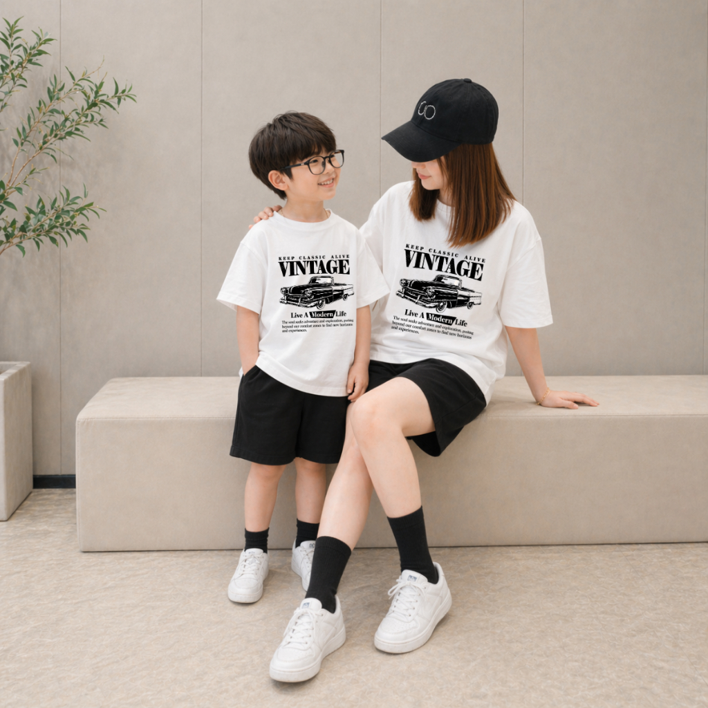 Bộ đồ cho mẹ và bé in nhiều hình đáng yêu -  Loza Kids B001_thumbnail_6