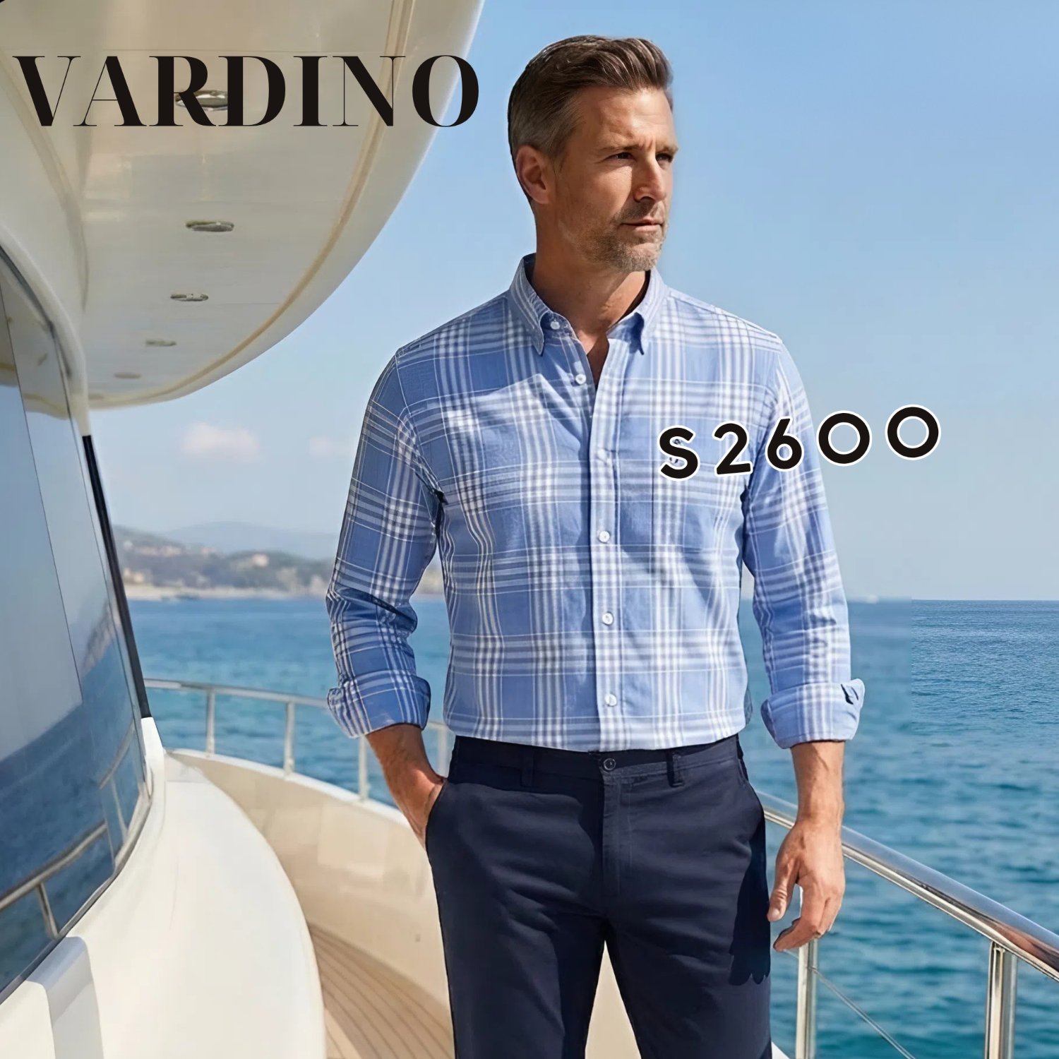 Sơ mi kẻ dài tay Vardino S2600