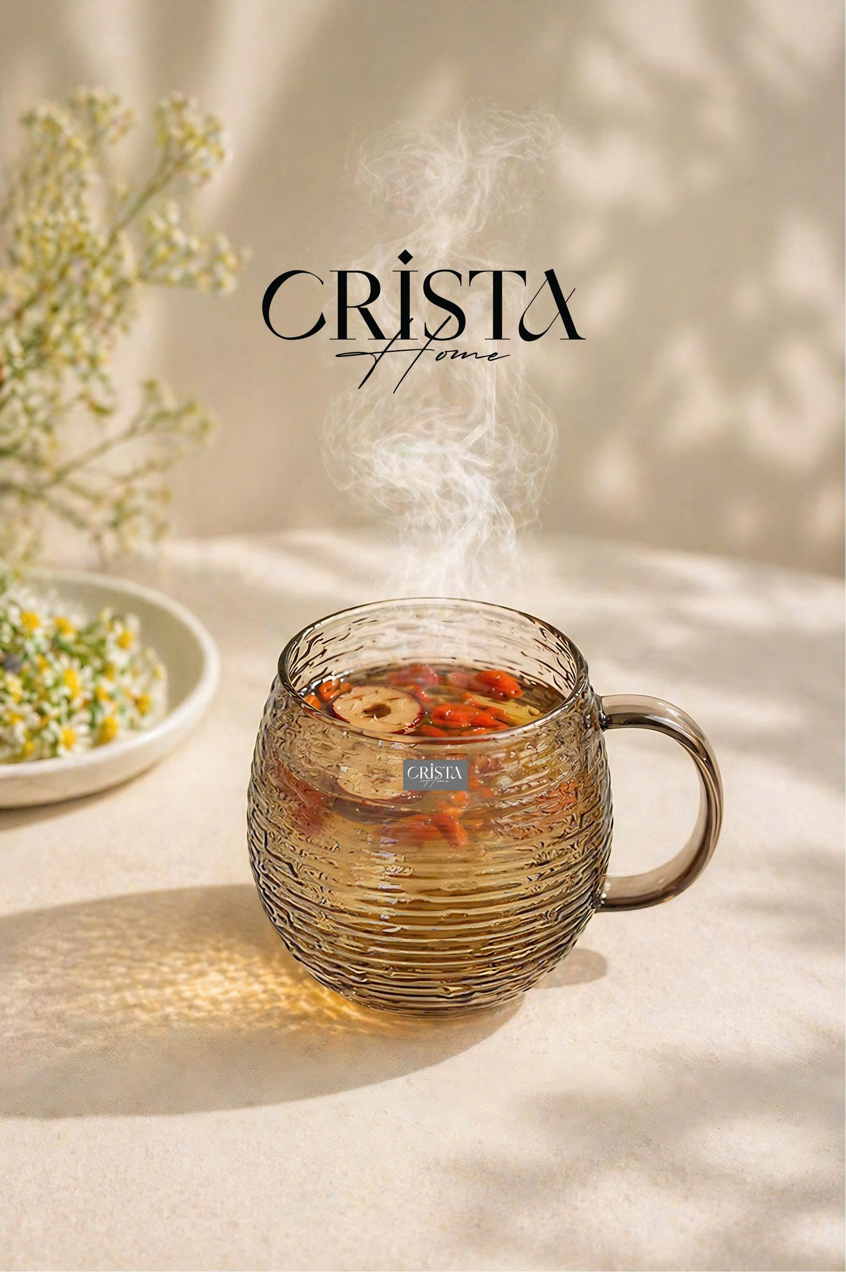 Bộ 6 cốc thủy tinh dáng bầu vân ngang có quai 350ml CRISTA HOME_thumbnail_9