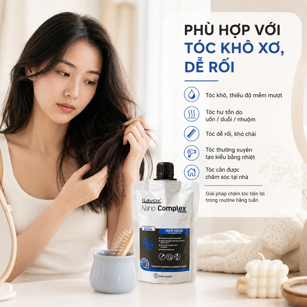 [Chính Hãng] Kem Ủ Tóc Phục Hồi Lavox Nano Complex 150ml - Cứu Tinh Tóc Khô Xơ, Hư Tổn Chuẩn Salon_thumbnail_1