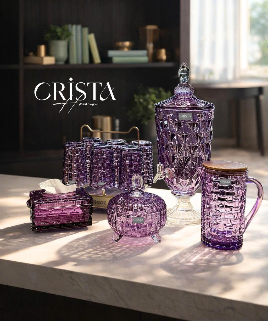 Bình thuỷ tinh vân kim cương có vòi 3.3L Crista Home_thumbnail_1