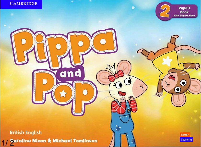 Sách Pippa and Pop Pupil's Book 2 - In laser sắc nét tặng file nghe mp3