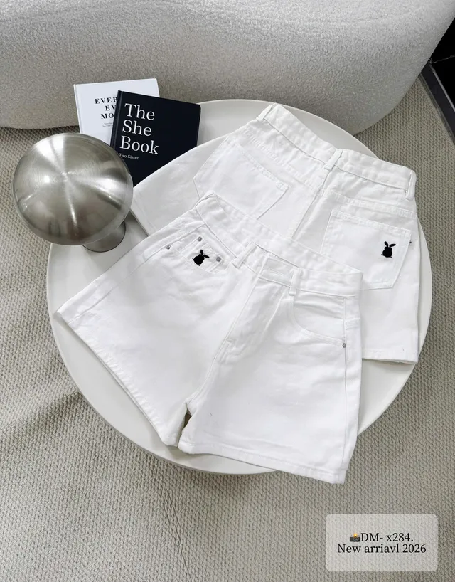 Short Kaki Nữ Trơn thêu thỏ NT.284HH (B) (1451)