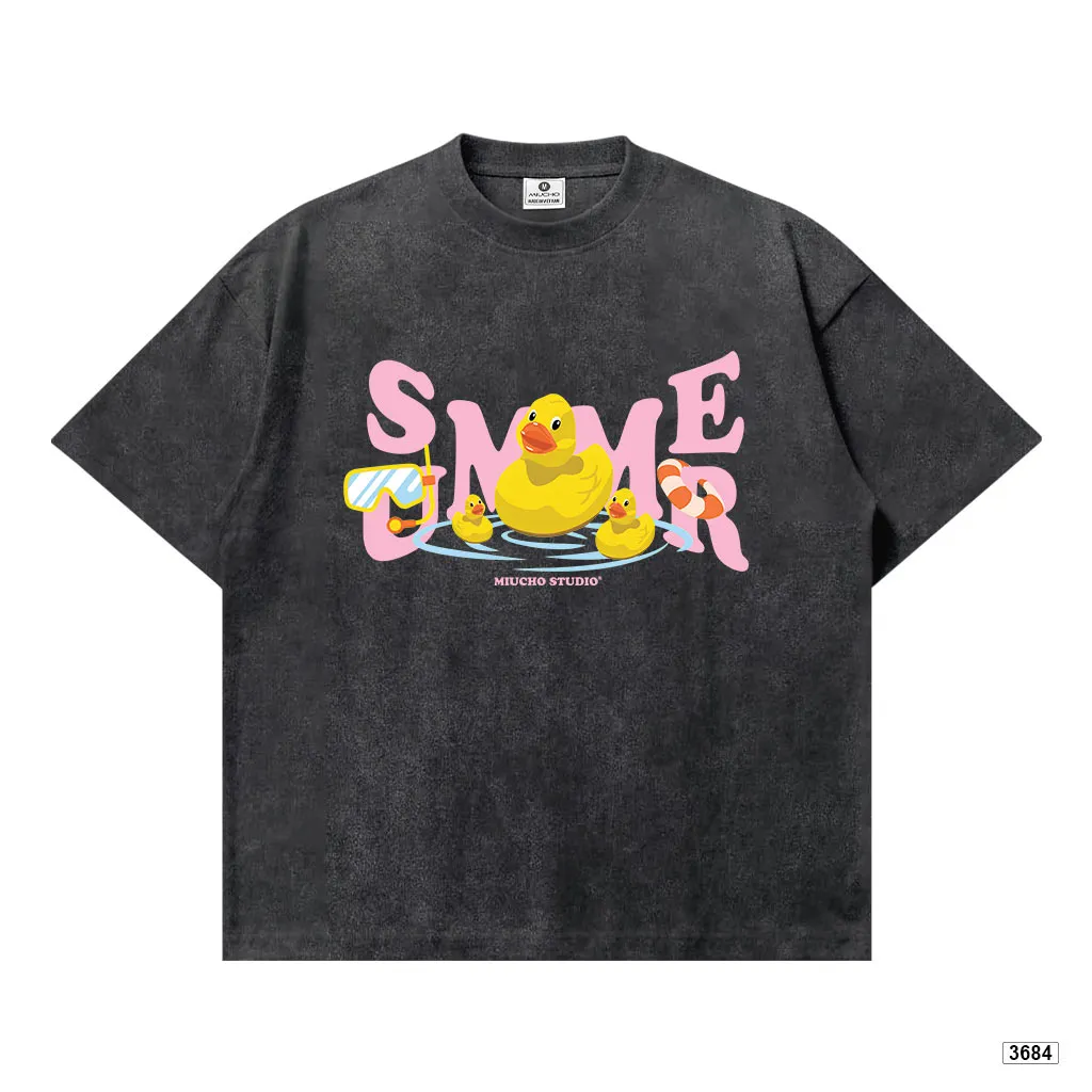 Áo thun boxy nam nữ phong cách mùa hè Miucho 3684_thumbnail_0