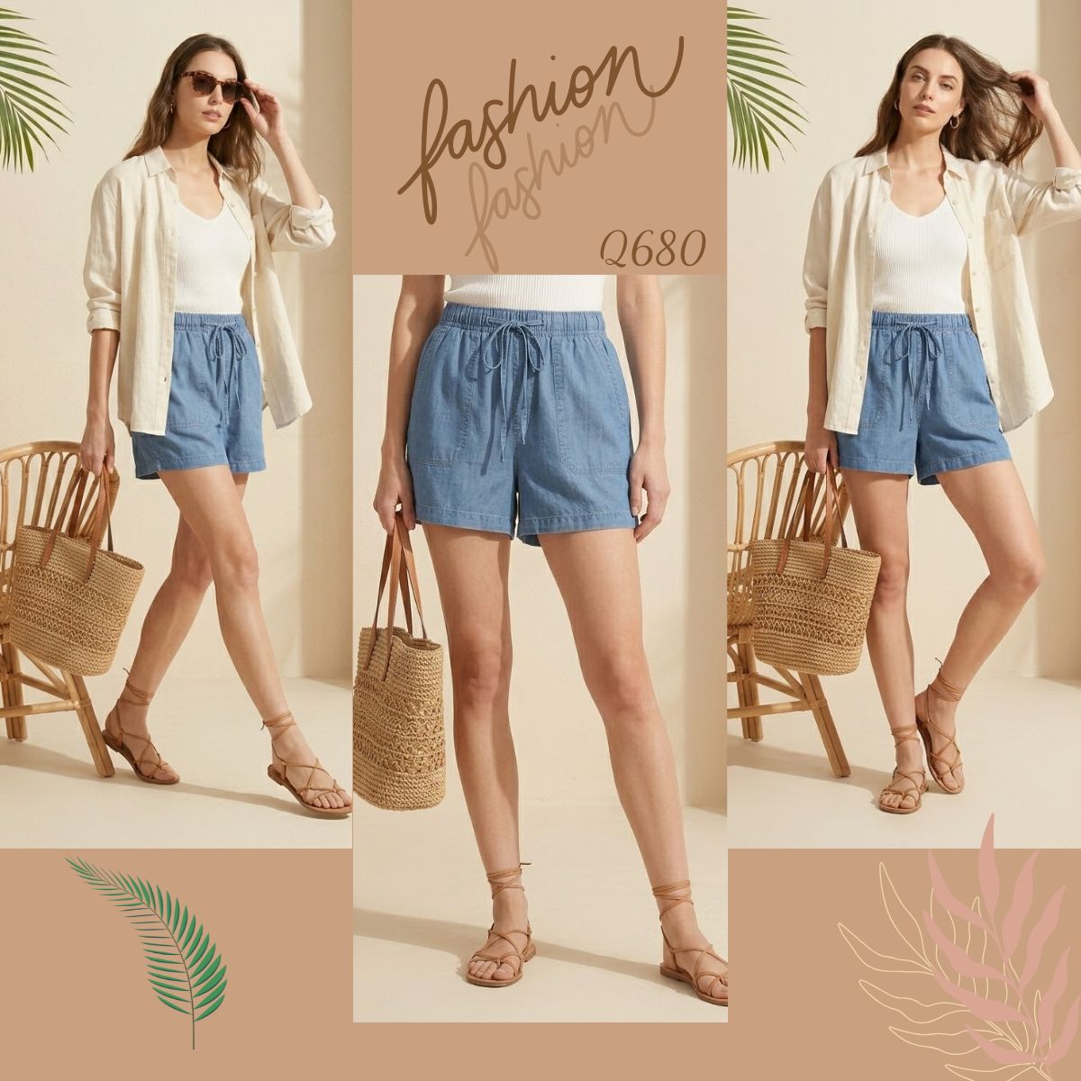 Q680- Quần đùi Jeans