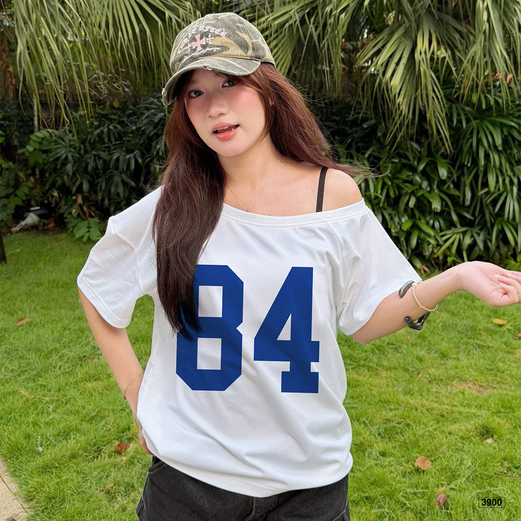 Áo thun nữ lệch vai form rộng streetwear Miucho 3900_thumbnail_4