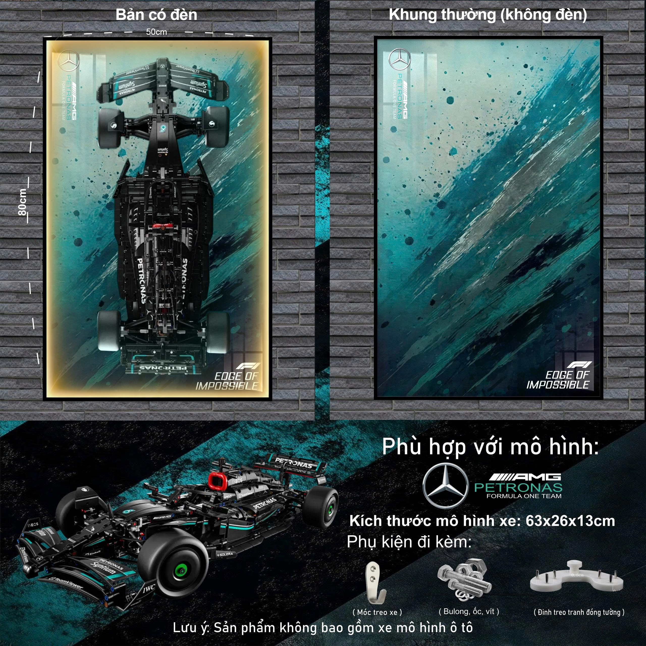 Khung Trưng Bày LEGO Mercedes-AMG F1