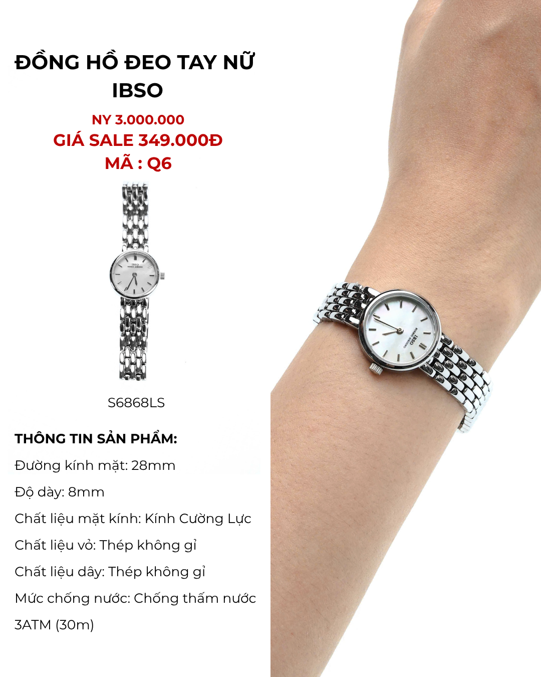 Đồng hồ đeo tay IBSO - S6868LS