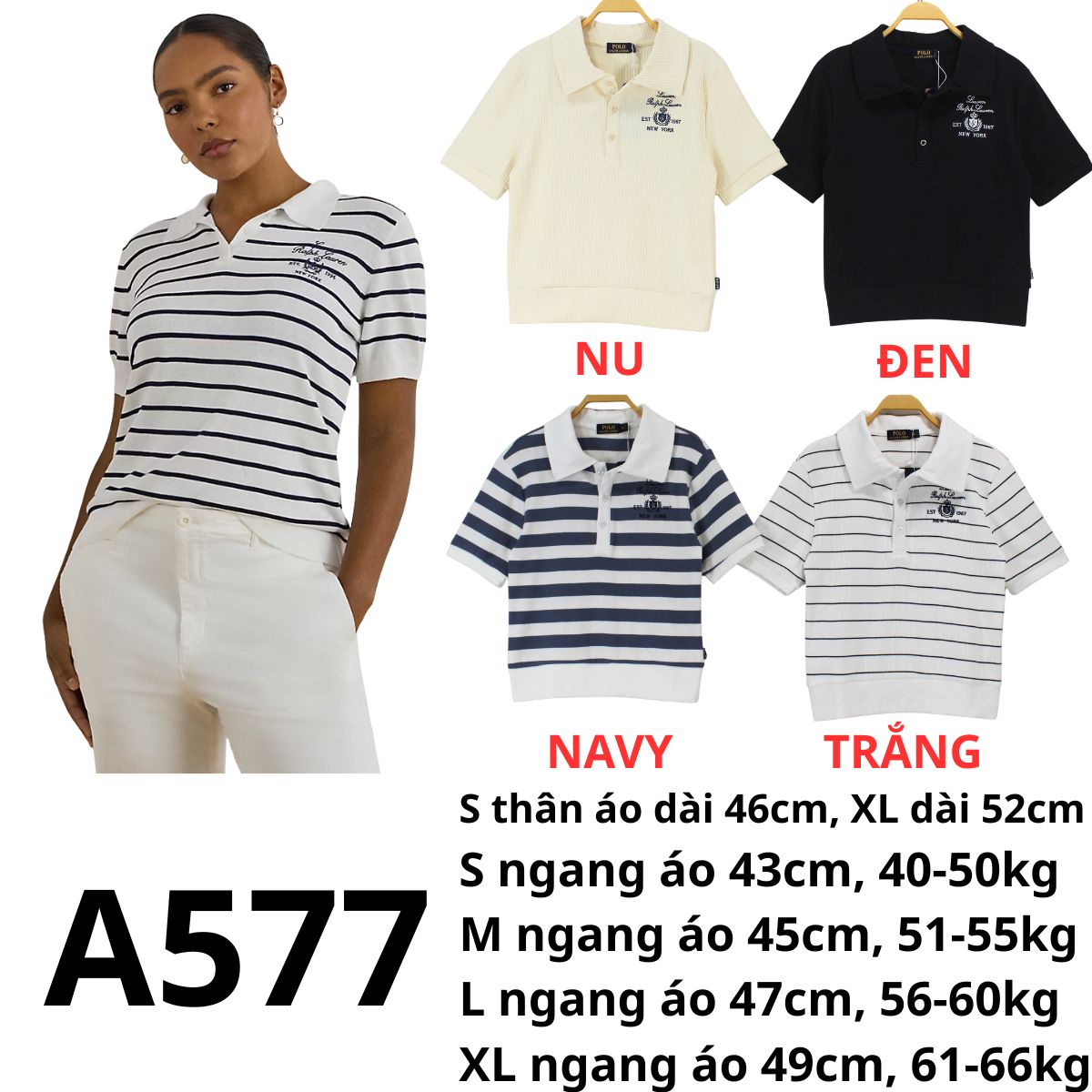 A577 - Áo polo nữ