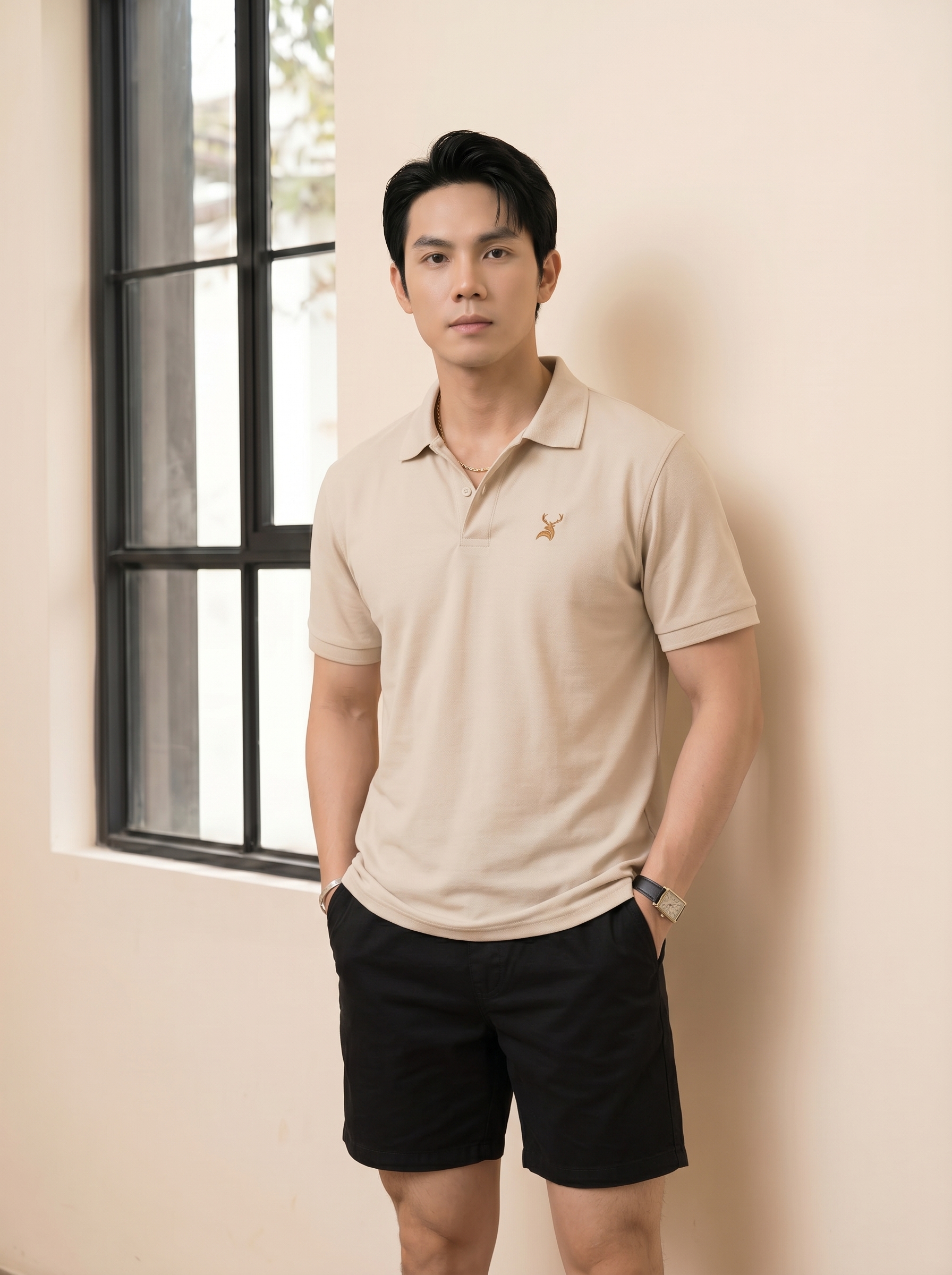 REFINED KAKI SHORT - BLACK