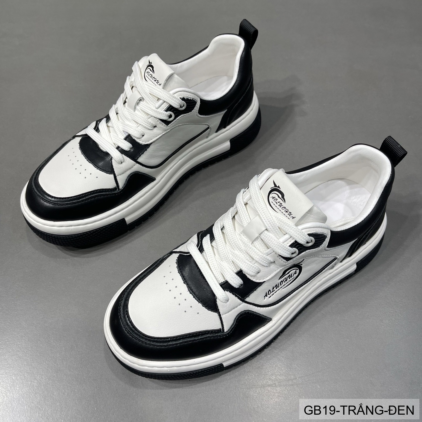 GB19 - Giày nam da bò cao cấp phối màu trắng đen, kiểu dáng thể thao casual thời thượng 2026_thumbnail_2