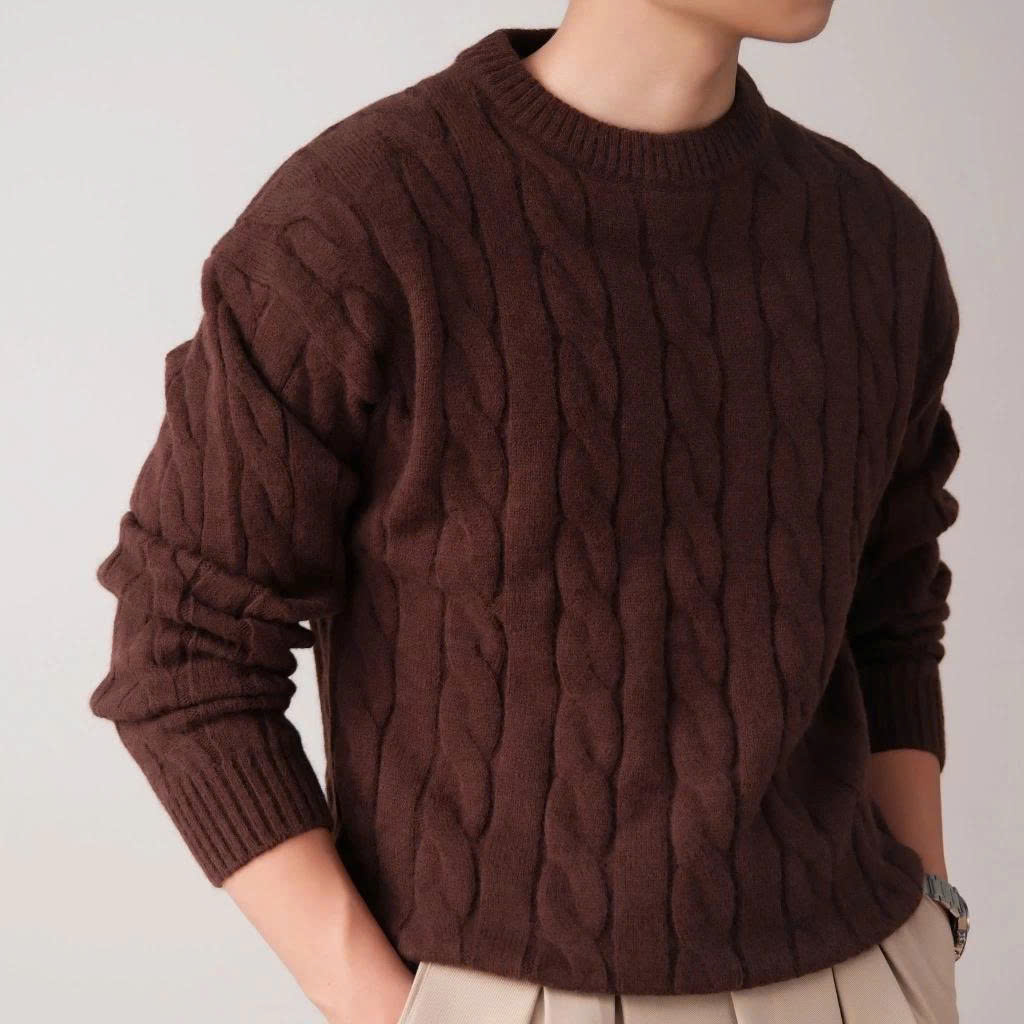 Áo Sweater Twisted-Wool Len Viscose Form Relaxed_thumbnail_3