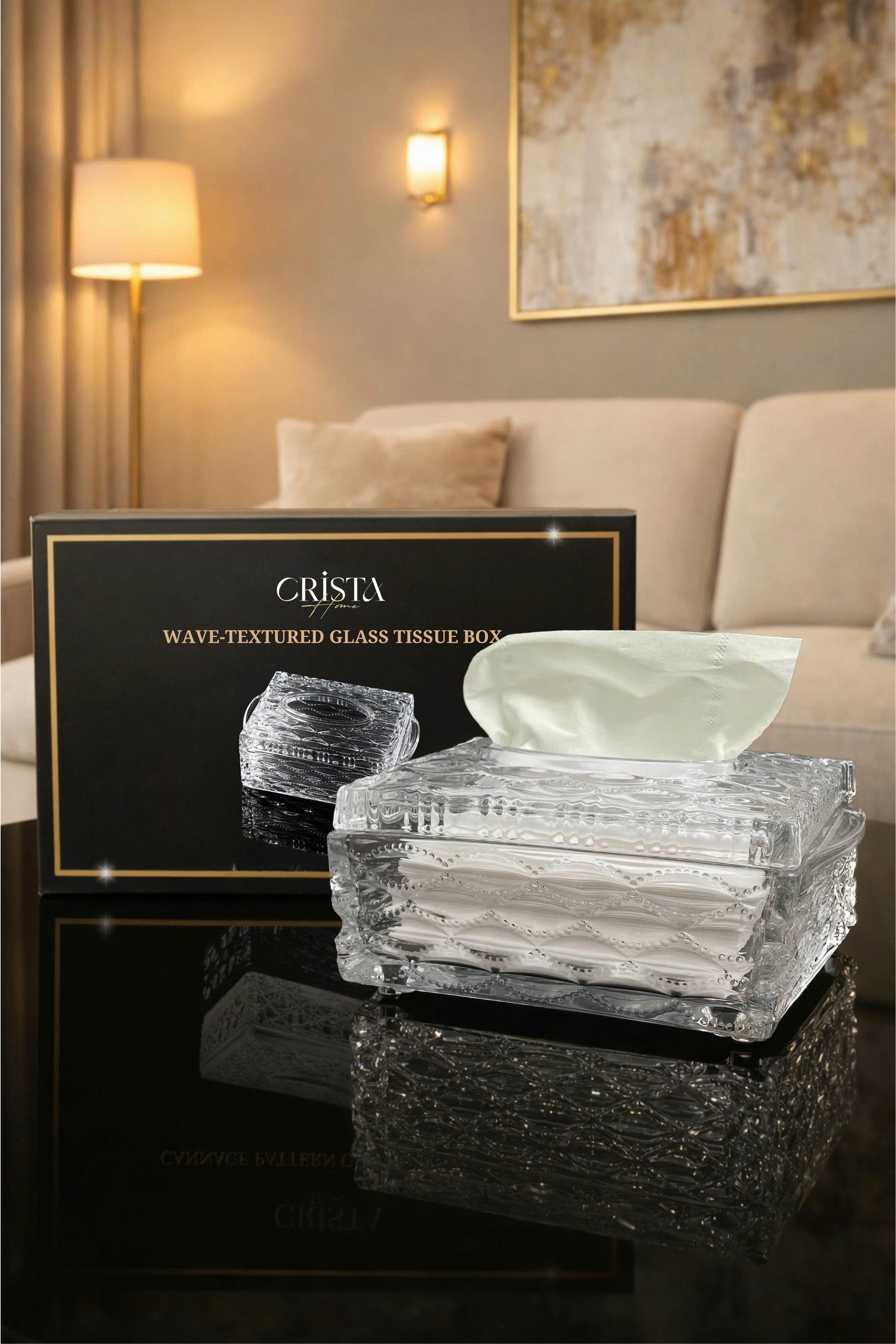 Hộp đựng giấy ăn vân sóng 18.5*12*9.5cm Crista home_thumbnail_2