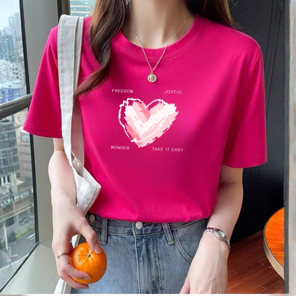 [Form rộng] Áo phông nữ dáng rộng hình trái tim - Loza RT8444_thumbnail_1