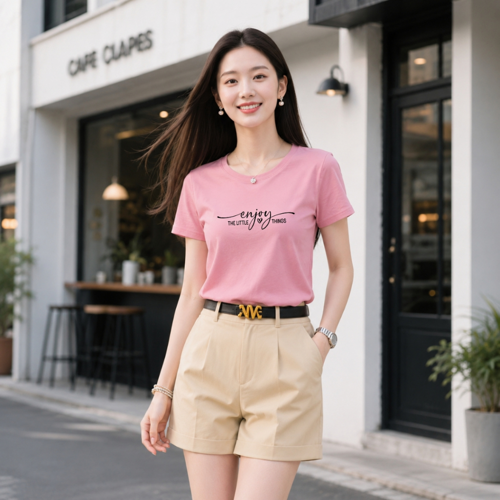 [Form vừa]Áo phông nữ chữ 