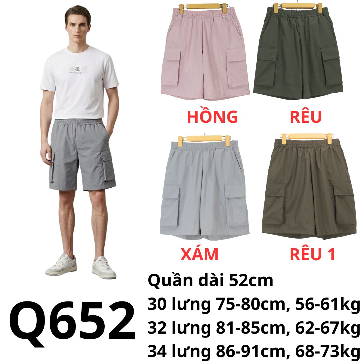 Q652- Quần đùi gió NAM