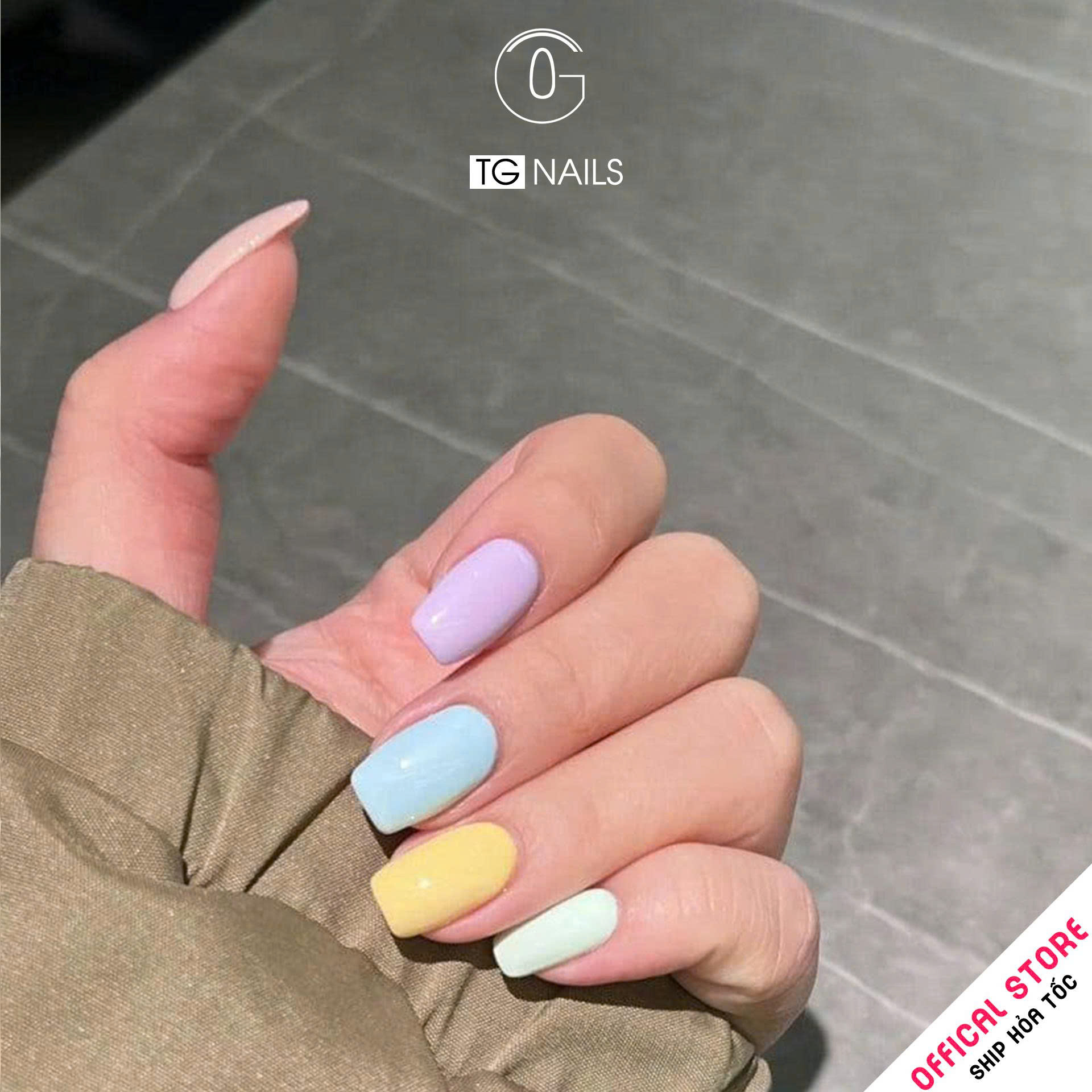 Sơn móng TG Nails gel. Khối lượng tịnh: 10g/ lọ. Nhãn hàng TG nail gel - Com bo Sơn GEL 6 màu Pastel_thumbnail_8