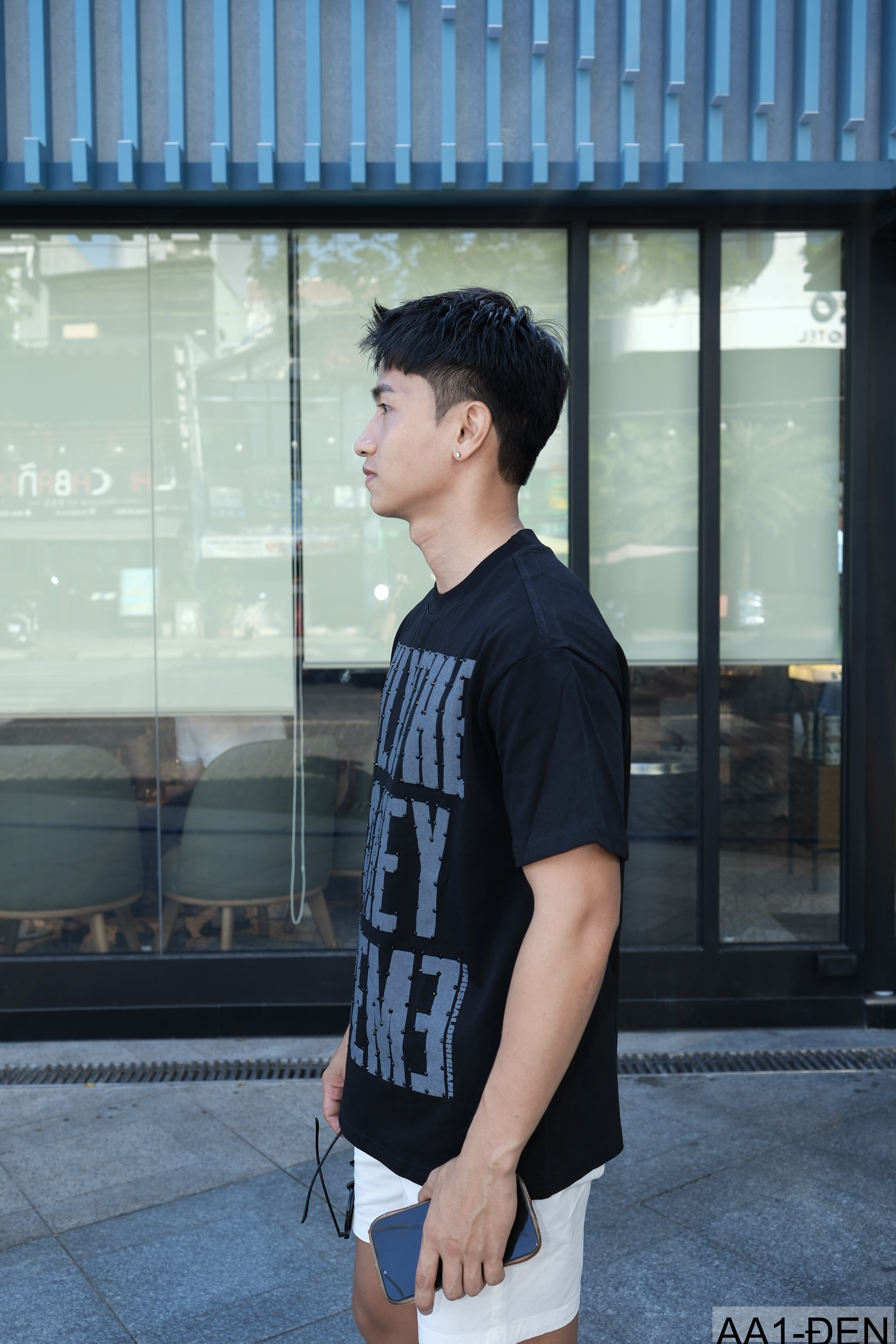 AA1 - Áo thun nam cổ tròn in chữ retro phong cách streetwear, cotton , dáng vừa vặn, 4 màu thời thượng_thumbnail_5