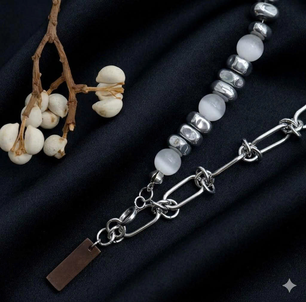 vòng cổ titan charm ngọc mix đá bạc khối._thumbnail_3