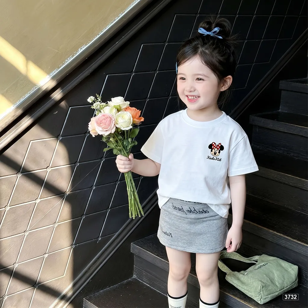 Áo thun bé gái nhân vật hoạt hình Chuột Miinie siêu yêu Kado 3732_thumbnail_2