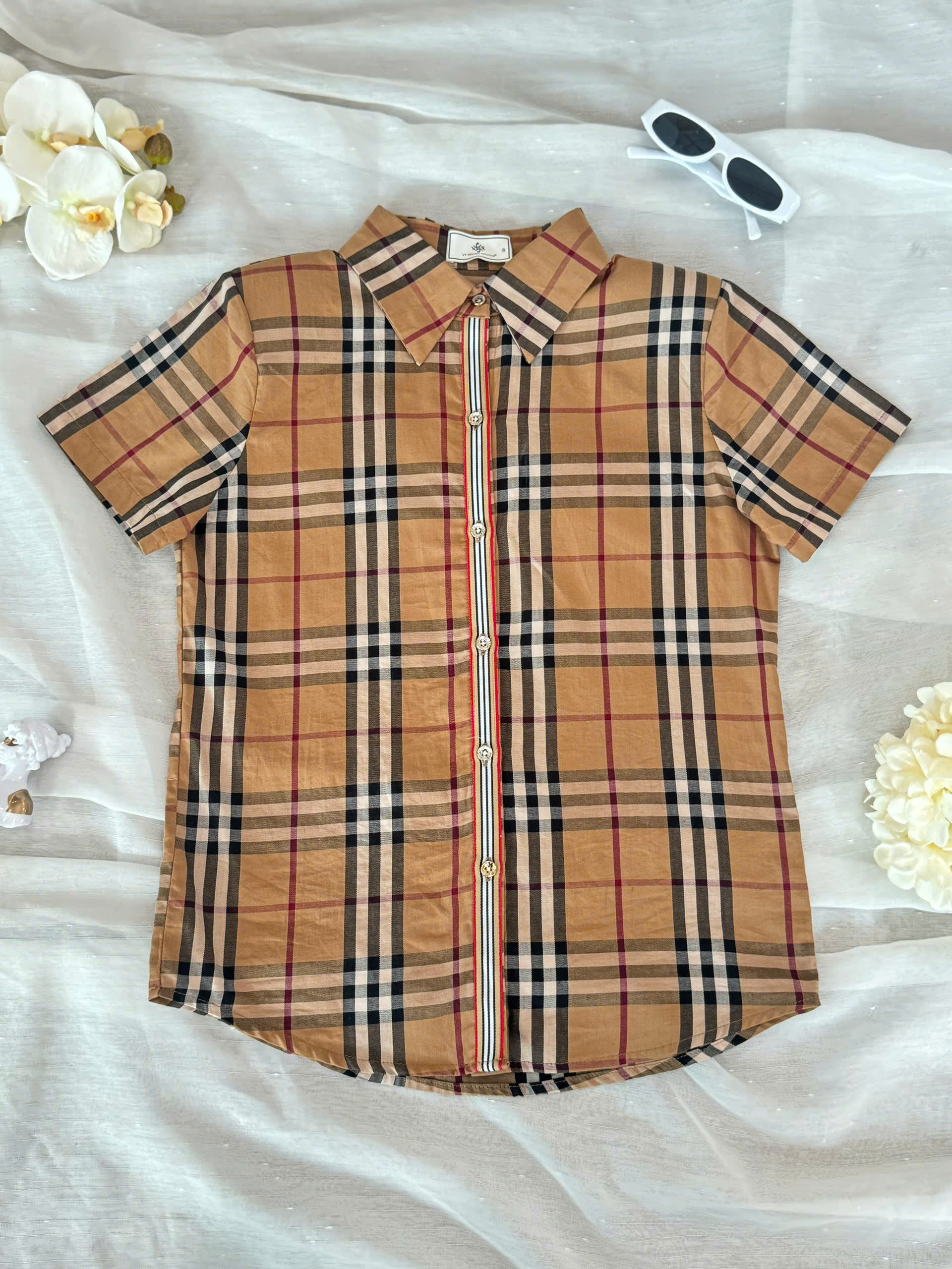 Sơ Mi Kẻ Caro Viền Sọc