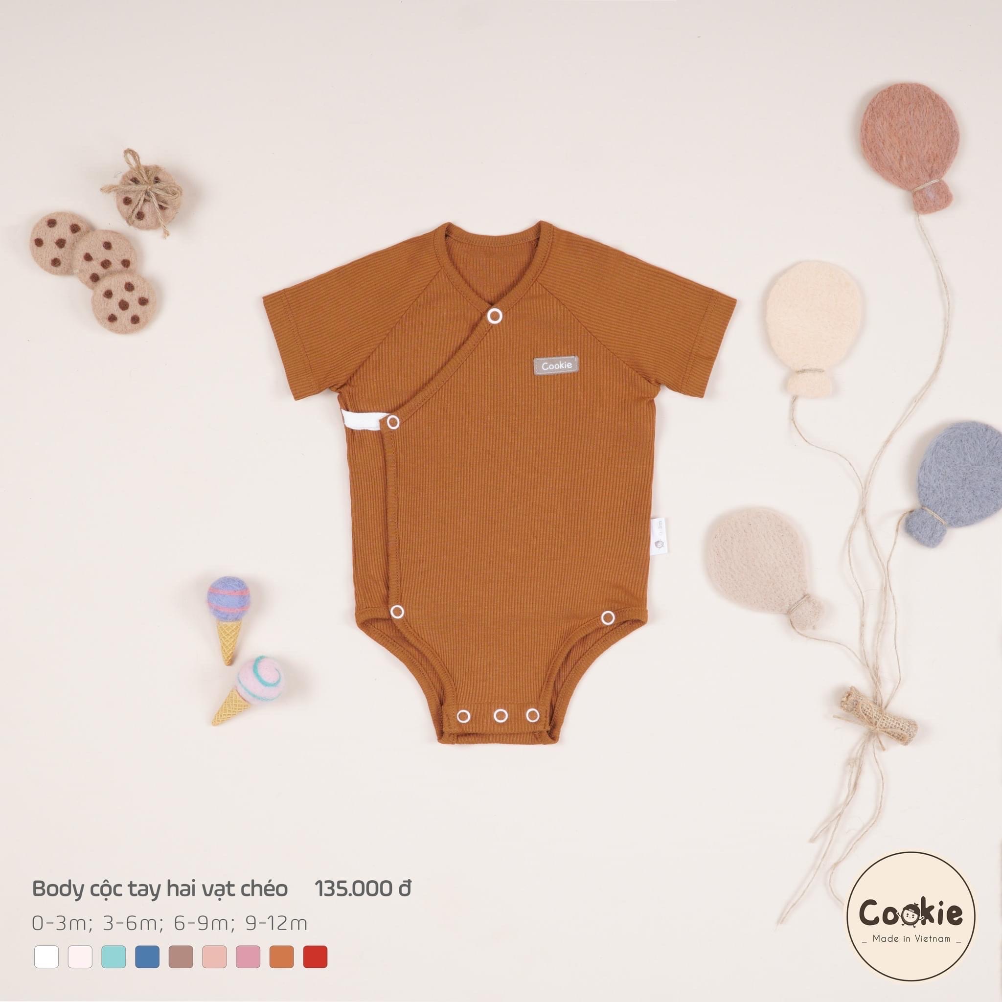 Body suit cộc tay vạt chéo COOKIE