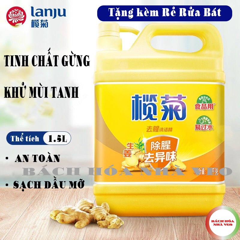 Nước Rửa Bát Trung Quốc, Nước Rửa Bát Gừng Chuẩn Nội Địa Trung, Hàng Nhập Khẩu, Tặng Rẻ Rửa Bát