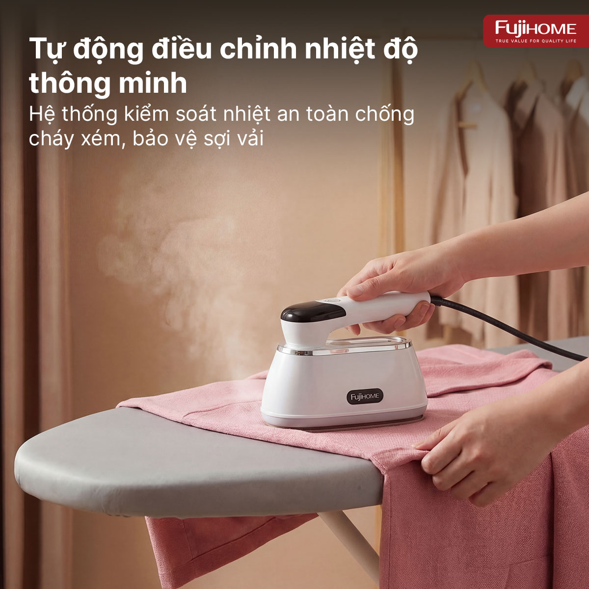 Bàn là hơi nước cầm tay gấp gọn Fujihome SI200CW ( điều chỉnh được lượng hơi nước )_thumbnail_3